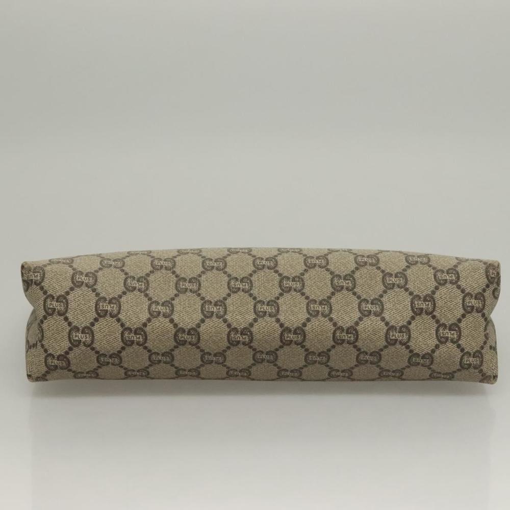 GUCCI GG Plus Supreme Clutch Bag PVC Beige Gold Auth fm4810 - Picture 7 of 16